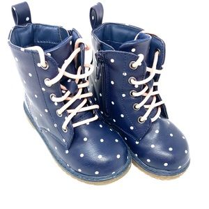 Old Navy combat boots-Polkadots & Pink laces- sz7